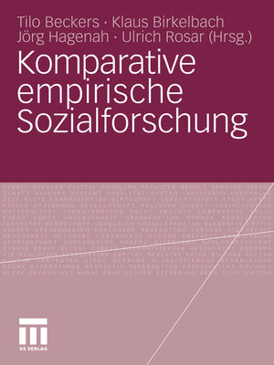 cover image of Komparative empirische Sozialforschung